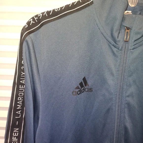 Adidas full zip up windbreaker jacket - Picture 3 of 15